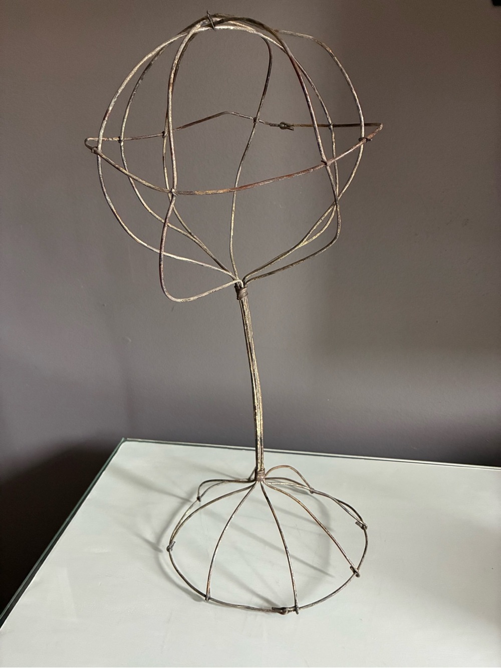 Antique Wire Hat Form